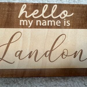 Personalized Wooden Name Sign - Brown